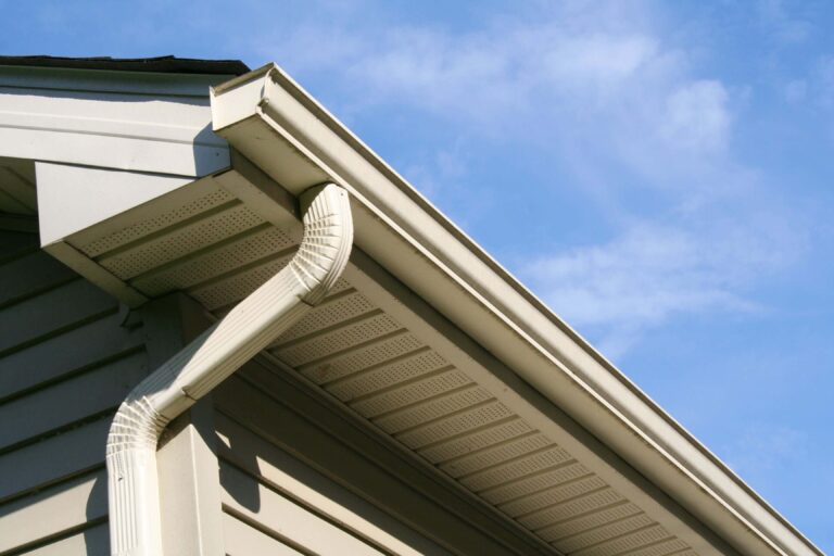 Newly installed gutter for home