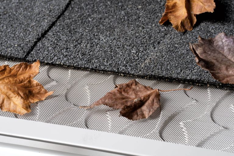 Gutter guards catching leafs
