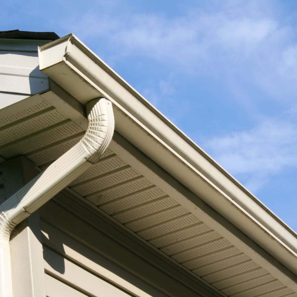 Newly installed gutter for home